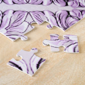 Stijlvolle Paarse Bloemen Legpuzzel (Zijkant)