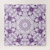 Stijlvolle Paarse Bloemen Legpuzzel (Horizontaal)
