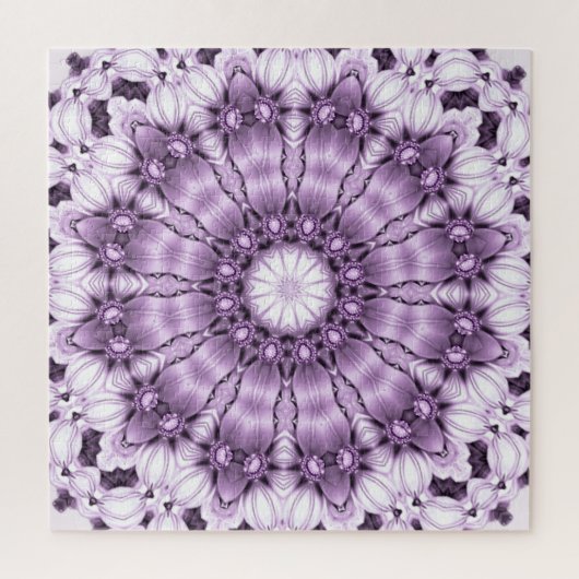 Stijlvolle Paarse Bloemen Legpuzzel (Verticaal)