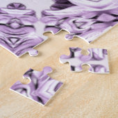 Stijlvolle paarse bloemen legpuzzel (Zijkant)