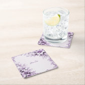 Stijlvolle paarse bloemen papier Onderzetter (Insitu)