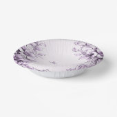 Stijlvolle paarse bloemen papieren kommen (Gebogen)