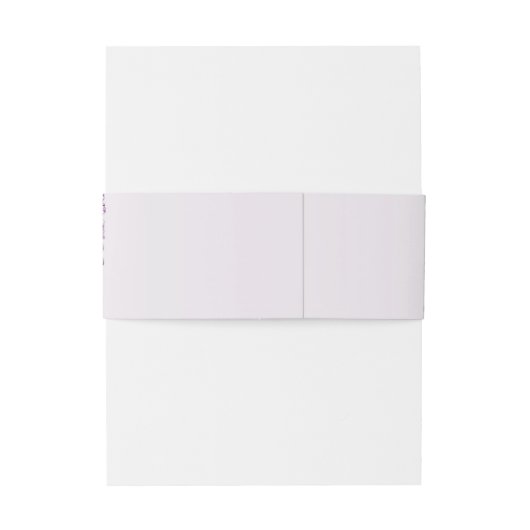 Stijlvolle paarse bloemen uitnodigingen wikkel (Achterkant Voorbeeld)