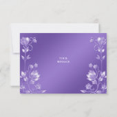 Stijlvolle Paarse bloemenkaart Bedankkaart (Achterkant)