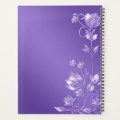 Stijlvolle paarse bloemenplanner planner (Achterkant)