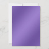 Stijlvolle Paarse bloemige Verloving uitnodiging (Achterkant)