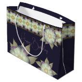 Stijlvolle Paarse en bloemige accenten Groot Cadeauzakje (Achterkant Gekanteld)