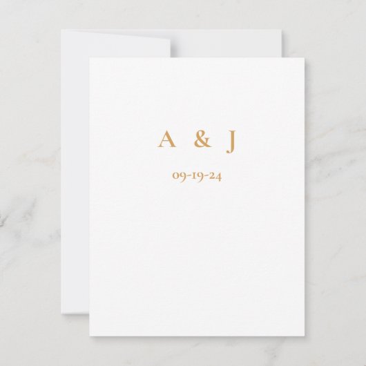 Stijlvolle Paarse en gouden Calla Lily bruiloft RSVP Kaartje (Achterkant)