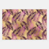 Stijlvolle Paarse en gouden tropische oerwouden bl Inpakpapier Vel (Voorkant 2)
