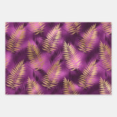 Stijlvolle Paarse en gouden tropische oerwouden bl Inpakpapier Vel (Voorkant)
