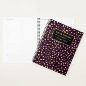 Stijlvolle Paarse en goudhoudende Folie luipspuite Planner (Display)