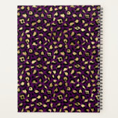 Stijlvolle Paarse en goudhoudende Folie luipspuite Planner (Achterkant)