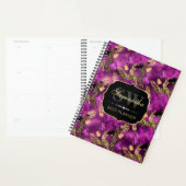 Stijlvolle Paarse en goudluipaard en damesmonogram Planner (Display)