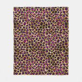 Stijlvolle, Paarse en goudolierapperspots Fleece Deken (Voorkant)