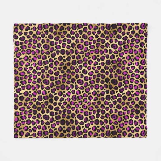 Stijlvolle, Paarse en goudolierapperspots Fleece Deken (Voorkant (Horizontaal))