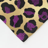 Stijlvolle, Paarse en goudolierapperspots Fleece Deken (Hoek)