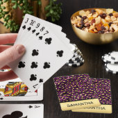 Stijlvolle, Paarse en goudolierapperspots Pokerkaarten (Insitu)