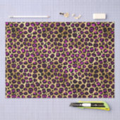 Stijlvolle Paarse en goudolierapporten Safari Tissuepapier (Craft)