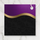 Stijlvolle Paarse en goudsmeuigmerken Bedankjes Labels (Achterkant)