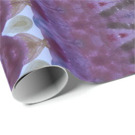 Stijlvolle Paarse en groen ontworpen geschenkverpa Cadeaupapier