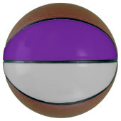 Stijlvolle Paarse en Metallic Silver Custom Sports Basketbal (Voorkant)