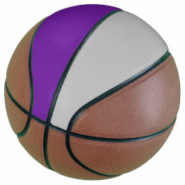 Stijlvolle Paarse en Metallic Silver Custom Sports Basketbal