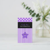 Stijlvolle Paarse en witte Star-kaart Contactkaartje (Staand voorkant)