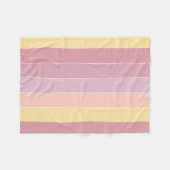 Stijlvolle, Paarse, gele strepen Fleece Deken (Voorkant (Horizontaal))