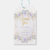 Stijlvolle Paarse goudbekistingen Cadeaulabel (Voorkant)