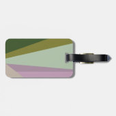 Stijlvolle Paarse Groene Geometrische Gepersonalis Bagagelabel (Achterkant horizontaal)