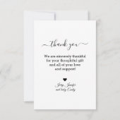 Stijlvolle paarse lijst pasgeboren baby meisje fot bedankkaart (Achterkant)