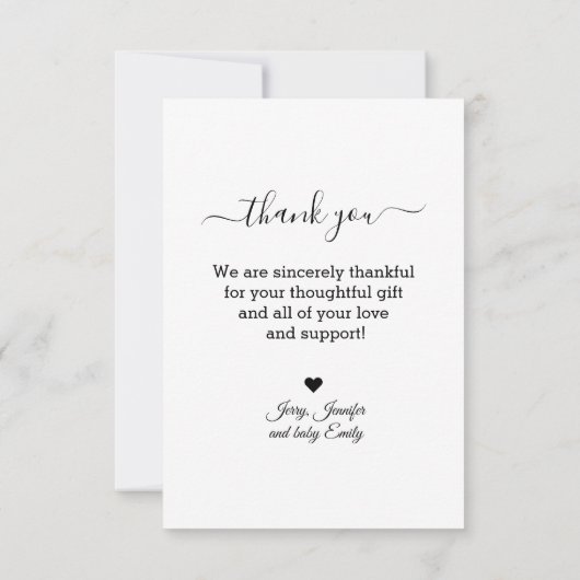 Stijlvolle paarse lijst pasgeboren baby meisje fot bedankkaart (Achterkant)