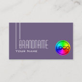 Stijlvolle Paarse Lila afbeelding met Logo Profess Visitekaartje (Voorkant)