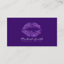Stijlvolle Paarse lips maken kunstenaar #12 Visitekaartje