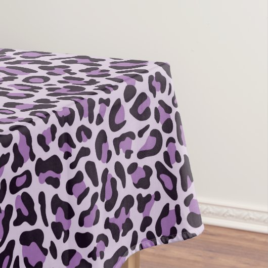 Stijlvolle paarse luipaardprint tafelkleed (Voorbeeld)