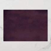 Stijlvolle Paarse Martini Glass Cocktail Party Folie Uitnodiging (Achterkant)