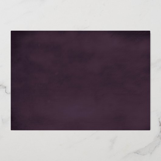 Stijlvolle Paarse Martini Glass Cocktail Party Folie Uitnodiging (Achterkant)