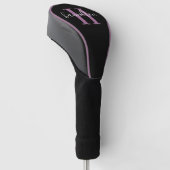 Stijlvolle paarse monogram naam initiaal golfheadcover (Schuin)