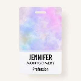 Stijlvolle Paarse roze blauwe Abstracte Waterverf Badge