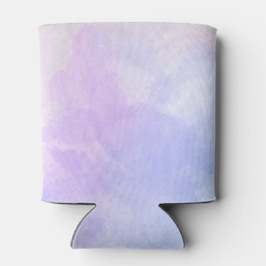 Stijlvolle Paarse roze blauwe Abstracte Waterverf Blikjeskoeler (Achterkant)