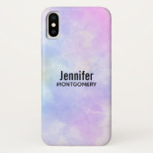 Stijlvolle Paarse roze blauwe Abstracte Waterverf Case-Mate iPhone Case (Achterkant)