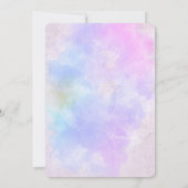 Stijlvolle Paarse roze blauwe Abstracte Waterverf Kaart (Achterkant)