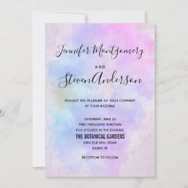 Stijlvolle Paarse roze blauwe Abstracte Waterverf Kaart