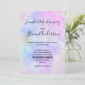 Stijlvolle Paarse roze blauwe Abstracte Waterverf Kaart (Staand voorkant)