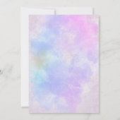 Stijlvolle Paarse roze blauwe Abstracte Waterverf Kaart (Achterkant)