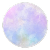 Stijlvolle Paarse roze blauwe Abstracte Waterverf Keramische Knop (Voorkant)