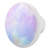 Stijlvolle Paarse roze blauwe Abstracte Waterverf Keramische Knop (Rechts)