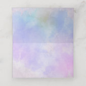 Stijlvolle Paarse roze blauwe Abstracte Waterverf Plaatskaartje (Binnenkant ongevouwen)