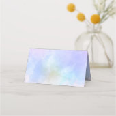 Stijlvolle Paarse roze blauwe Abstracte Waterverf Plaatskaartje (Achterkant)
