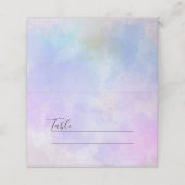 Stijlvolle Paarse roze blauwe Abstracte Waterverf Plaatskaartje (Buitenkant ongevouwen)